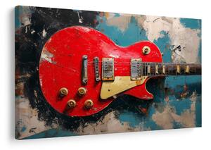 Quadro su tela – Chitarra elettrica rossa