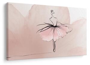 Quadro su tela – Ballerina in rosa