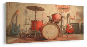 Quadro su tela – Strumenti musicali in sala prove
