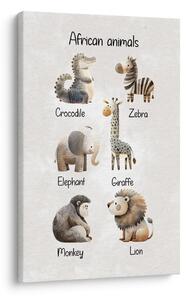 Quadro su tela – Amici animali africani