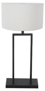 Steinhauer - lampada da tavolo - Stang - nero - lino metallo - Ø 30cm - E27 - 3860ZW