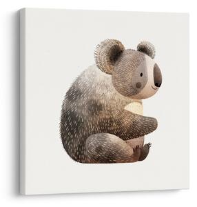 Quadro su tela – Orso meditante disegnato