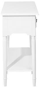 Consolle di colore bianco con 2 cassetti per corridoio 79 cm design retrò stile vintage Beliani