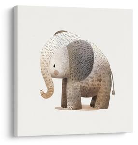 Quadro su tela – Cucciolo di elefante in toni pastello