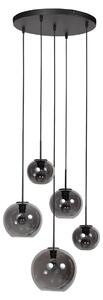 Mexlite - lampada a sospensione - HaloSwap - nero - vetro - Ø 40cm - E27 - 4281ZW