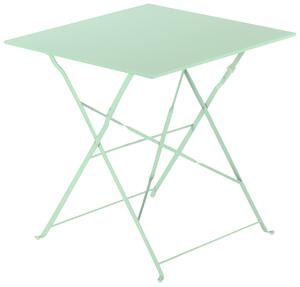 Tavolino da esterno Flora NATERIAL in acciaio verde per 2 persone 70x70cm