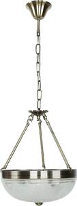 Lampada a sospensione Art Nouveau ottone antico metallo bianco vero vetro 2 luci lampada a sospensione soggiorno tavolo da pranzo