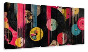 Quadri 5 pezzi – Dischi in vinile retrò