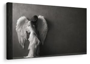 Quadro su tela – Eleganza angelica in grigio