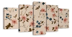 Quadri 5 pezzi – Delicate armonie floreali