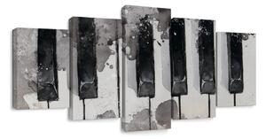 Quadri 5 pezzi – Tasti in acquerello