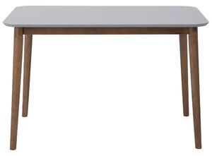 Tavolo da pranzo Piano in MDF grigio 73 x 118 x 77 cm Gambe in legno Tavolo da cucina Beliani