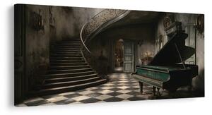 Quadro su tela – Pianoforte nella villa abbandonata