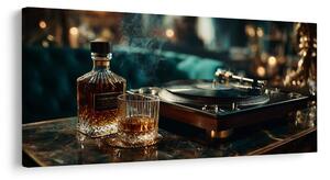Quadro su tela – Relax con whisky e vinile