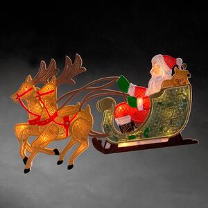 Konstsmide Christmas Renna con Babbo Natale - decorazione LED