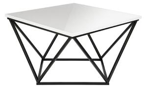 Tavolino CURVO 62x62 cm nero/bianco