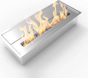 Bruciatore per camino a bioetanolo biocamino in acciaio inox 3,5 lt 45,7X18,7XH9,5 cm