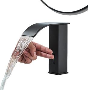Miscelatore per lavabo a sensore intelligente, struttura in ottone resistente, funzionamento touchless, nero Corto A
