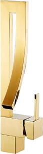 Rubinetto per lavabo, da incasso, monocomando, ottone, oro