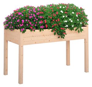 Outsunny Orto Urbano Pensile Tavolo Porta Piante con Fodera in Tessuto per Giardino 122.5x56.5x76cm legno|Aosom
