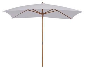 Outsunny Ombrellone m da Giardino 2x3 in Legno Laccato con Copertura Rimovibile, Bianco|Aosom
