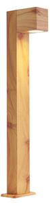 Lampada da terra moderna da esterno in alluminio con stampa legno 65cm IP44 - Baleno