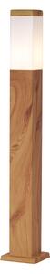 Lampada da terra moderna da esterno in acciaio con stampa legno 80cm IP44 - Malois