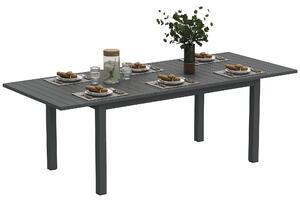 Outsunny Tavolo da Giardino Allungabile da 160-220 cm per 6-8 Persone Rettangolare in Alluminio, Grigio