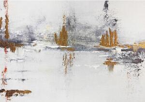 Quadro con elementi dipinti a mano 100x70 cm Horizon – Styler