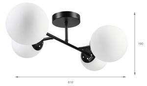 Brilagi - Plafoniera MALONY 4xE14/20W/230V nera