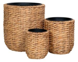 Set di vasi in giacinto d'acqua 3 pezzi ø 49 cm Hanoi - House Nordic