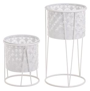 Portafiori in metallo in set di 2 pezzi ø 22 cm (altezza 40 cm) - Casa Selección