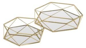 Vassoi decorativi in metallo in set di 2 pezzi ø 25 cm - Casa Selección