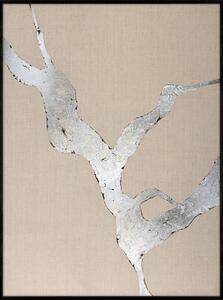 Quadro dipinto a mano 90x120 cm Wild Horizon Silver - Malerifabrikken