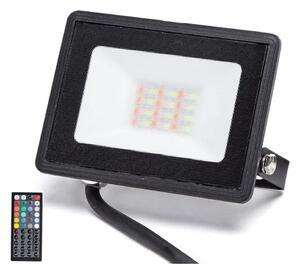 Faro proiettore Led 20W Nero da esterno IP65 RGB luce regolabile e dimmerabile con telecomando Aigostar