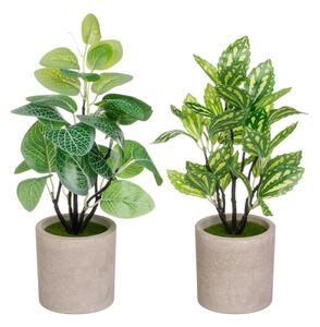 Set di piante finte 2 pz (altezza totale 28 cm) – Casa Selección