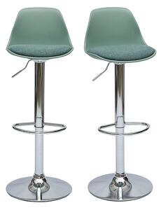 Sgabelli da bar design verde-azzurro (set di 2) STEEVY