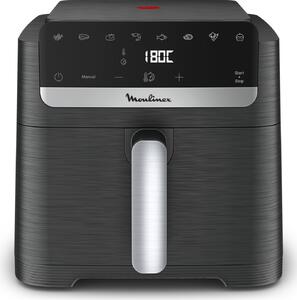 Moulinex Friggitrice ad Aria XL Capacit 7,5 Litri Potenza 2020 Watt con Timer Termostato Regolabile e Ciotola Antiaderente colore Nero - EZ8618 Ea