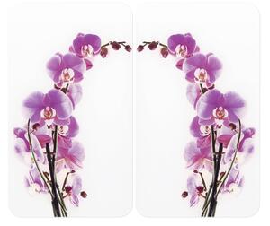 Set di 2 copri stufe in vetro Orchidea, 52 x 30 cm Orchid Blossom - Wenko