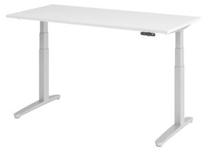 Scrivania elettrica bümö XBHM - Finitura: bianco, struttura: argento, dimensioni: 160 x 80 cm