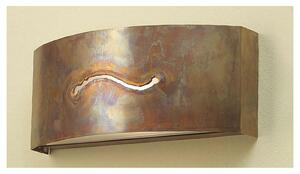 GORGONA BAFFO APPLIQUE PER ESTERNO FASCIA OTTONE IP66 CON TAGLIO FRONTALE