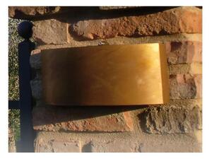 GORGONA APPLIQUE PER ESTERNO FASCIA OTTONE IP66 LUCE SOPRA SOTTO