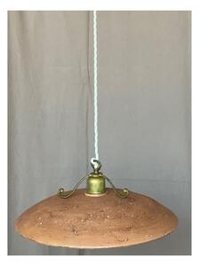 ANTICO TOSCANO LAMPADARIO IN STILE RUSTICO DIAMETRO 25 CM PIATTO IN TERRACOTTA