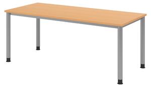 Scrivania bümö Serie H - Struttura: argento, finitura: faggio, dimensioni: 180 x 80 cm