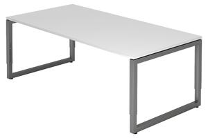 Scrivania bümö Serie-R - Decorazione: bianco, struttura: grafite, dimensioni: 200 x 100 cm