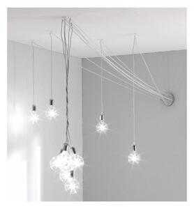 BOLLE SISTEMA DI ILLUMINAZIONE 9 LUCI CON CAVI SETA CM 500 COLORI A SCELTA