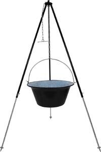 Bollitore per gulasch Bollitore per feste da 30 litri e treppiede da 180 cm