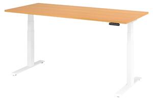 Scrivania elettrica bümö XDKB - Decorazione: faggio, dimensioni: 180 x 80 cm, struttura: bianco
