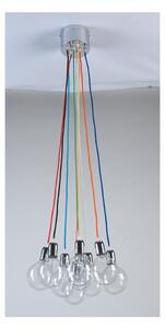 BOLLE SISTEMA DI ILLUMINAZIONE 9 LUCI CON CAVI SETA CM 200 COLORI A SCELTA