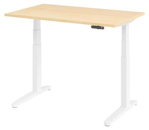 Scrivania elettrica bümö XBHM - Decorazione: acero, dimensioni: 120 x 80 cm, struttura: bianco